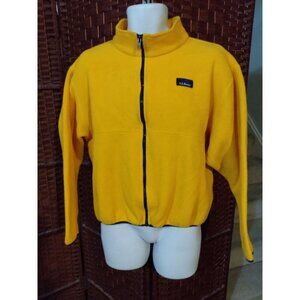 Vintage Womens LL Bean Fleece Jacket Yellow XL Full Zip